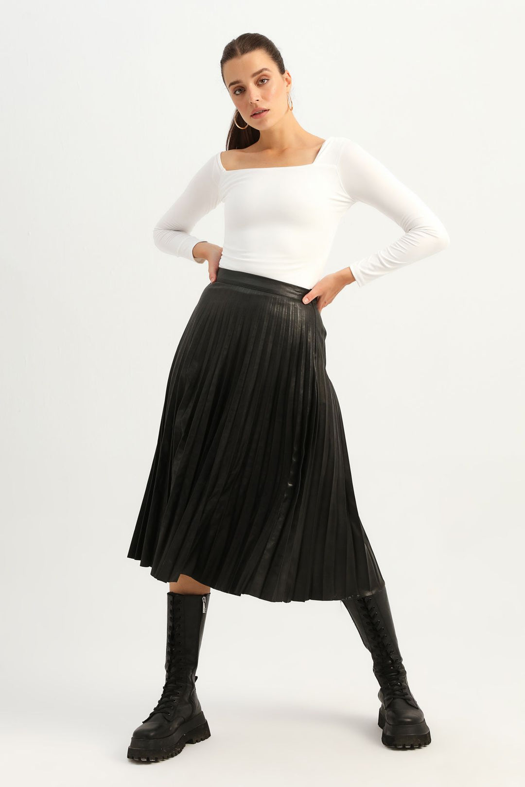 Square Neck Bodysuit Ecru