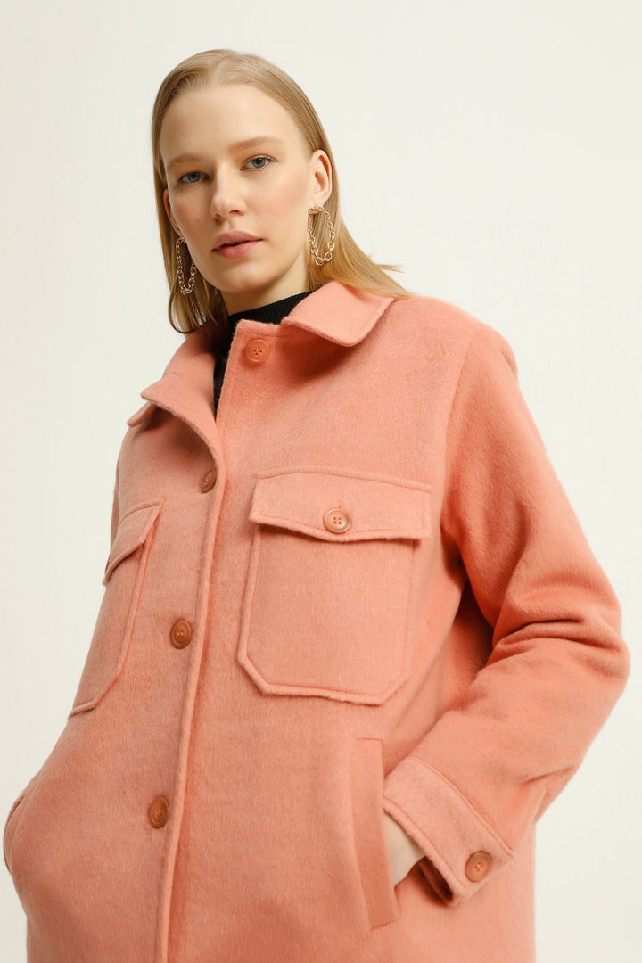 Big Pocket Coat Pink