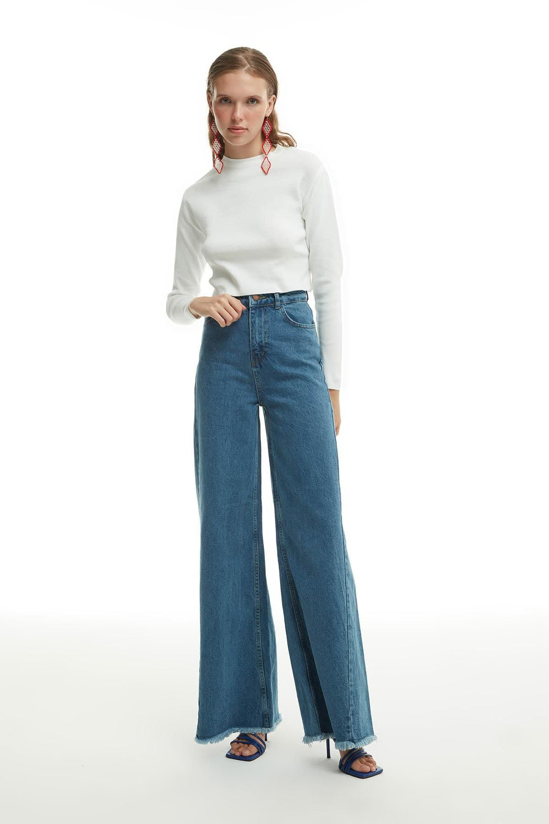 Wide Leg Jeans Blue
