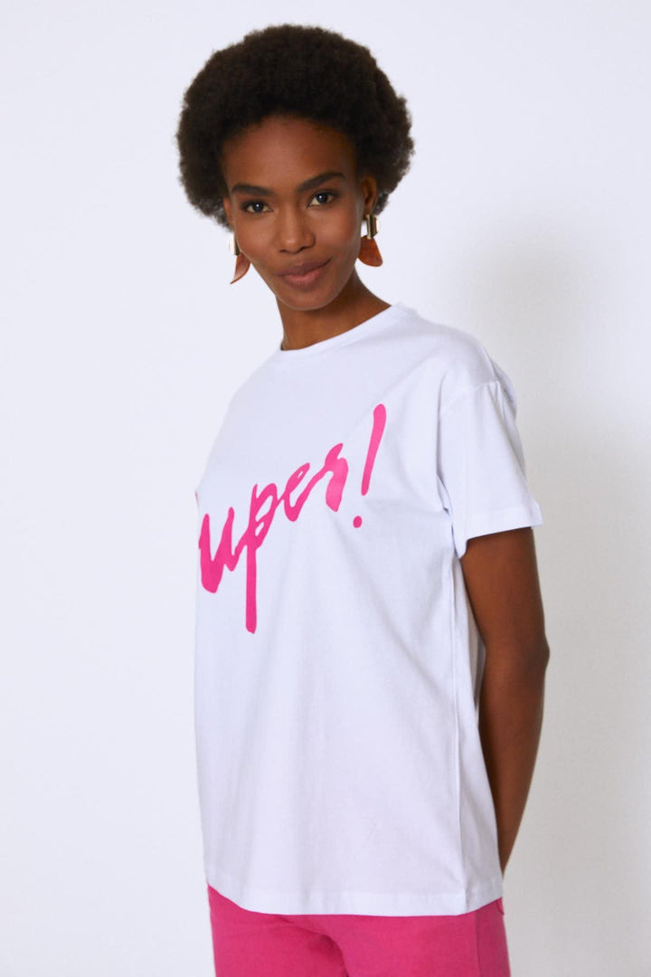 Printed T-Shirt Fuchsia