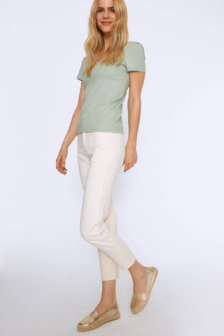 Short Sleeve Basic Blouse Mint