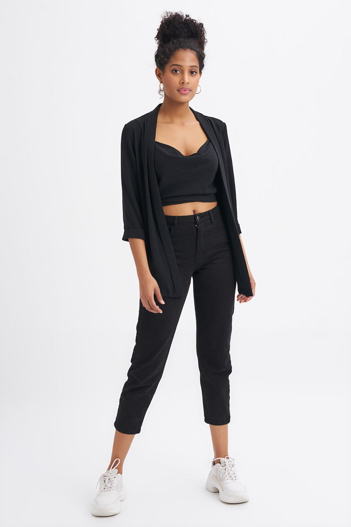 Şal Yaka Ceket Siyah