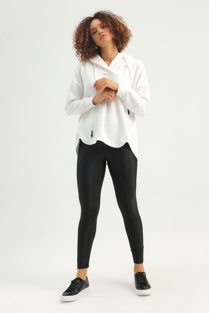 Hooded Oversize Sweatshirt Ecru