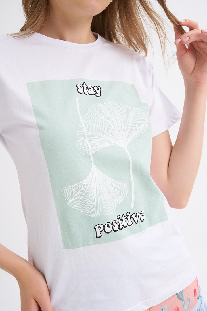 Baskılı Tişört Mint