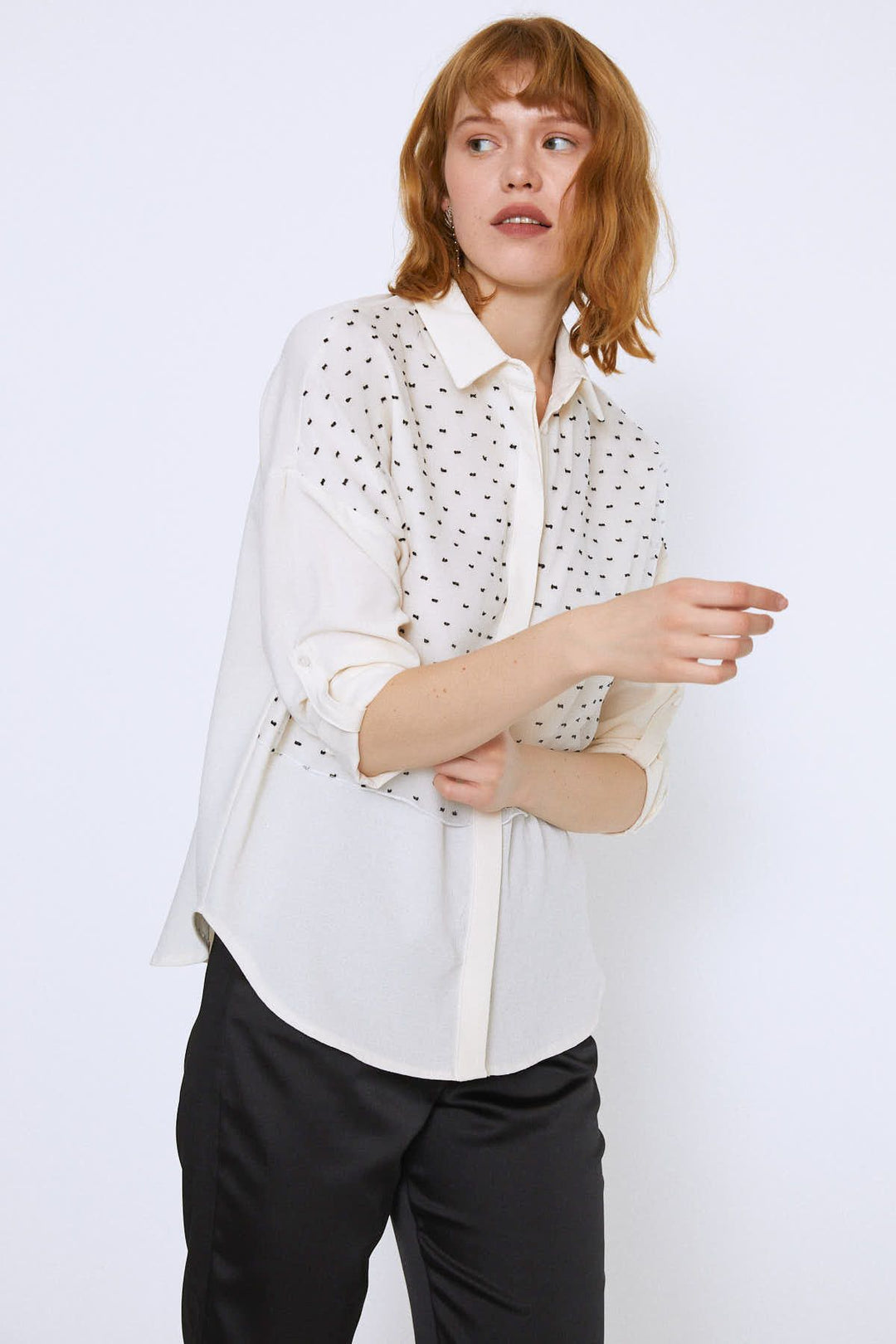 Truvakar Kol Uzun Gömlek Ekru