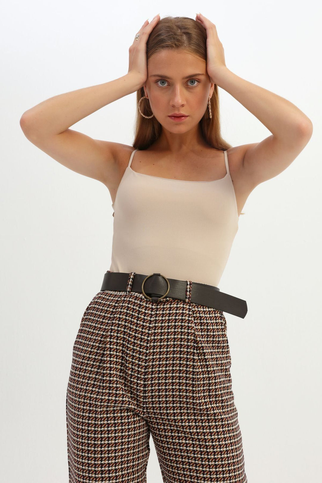 Strap Bodysuit Beige