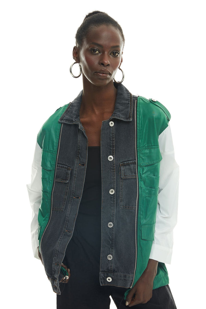 Garni Detailed Jacket Green