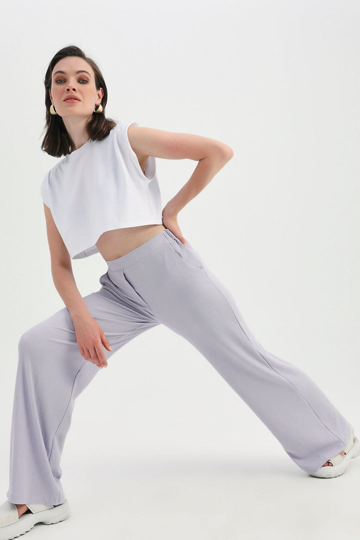 Cepli Bol Paça Pantolon Lila
