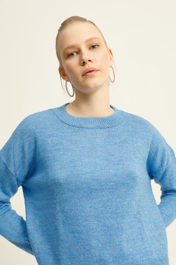 Crew Neck Sweater Blue