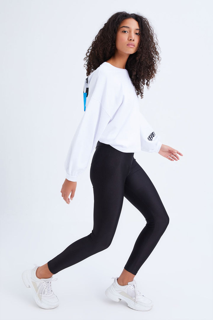 Shiny Disco Leggings Black