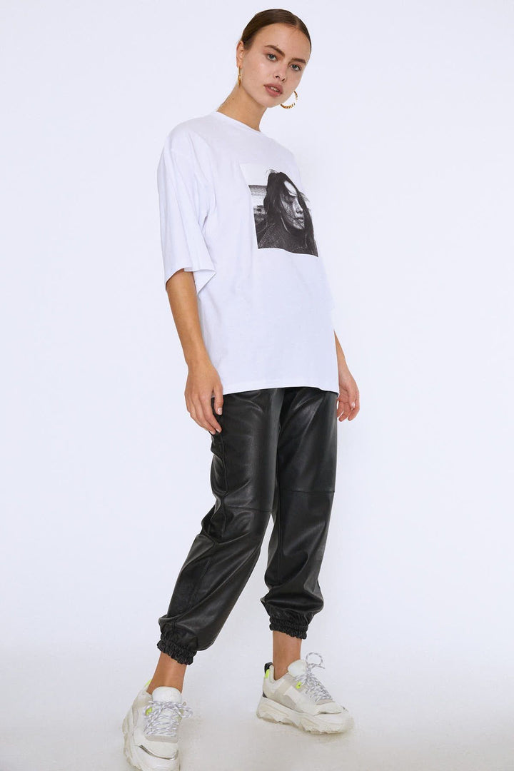 Baskılı Tişört Beyaz