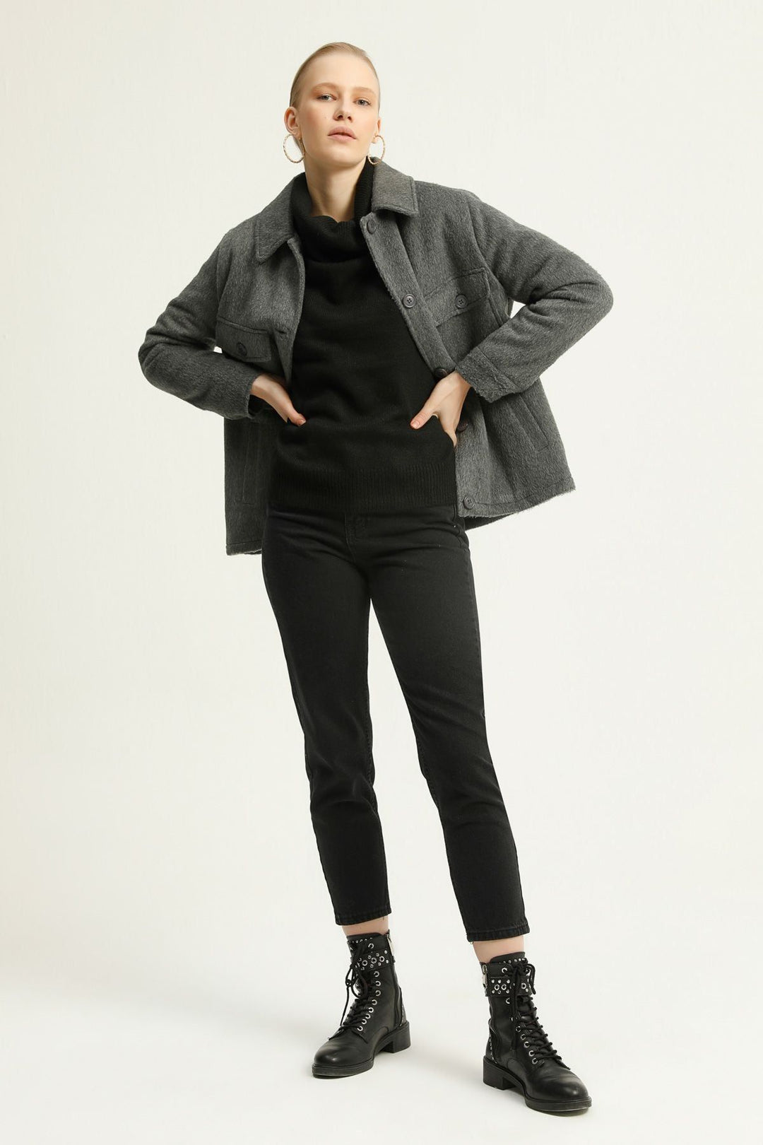 Big Pocket Coat Anthracite