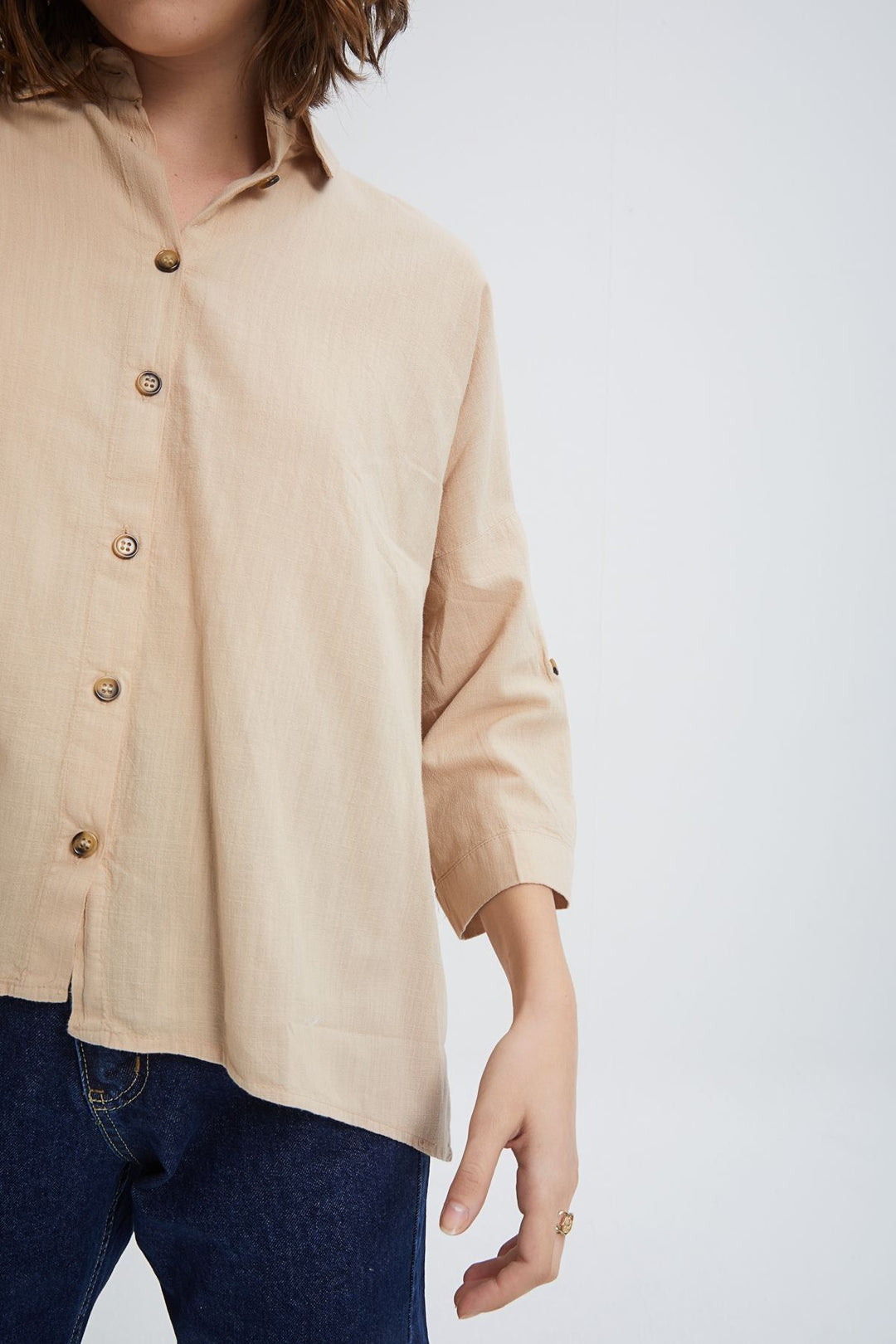 Trojan Sleeve Shirt Beige
