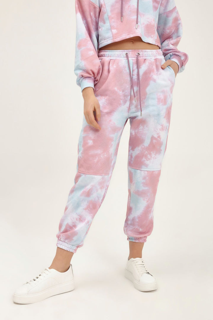 Batik Patterned Tracksuit Lilac