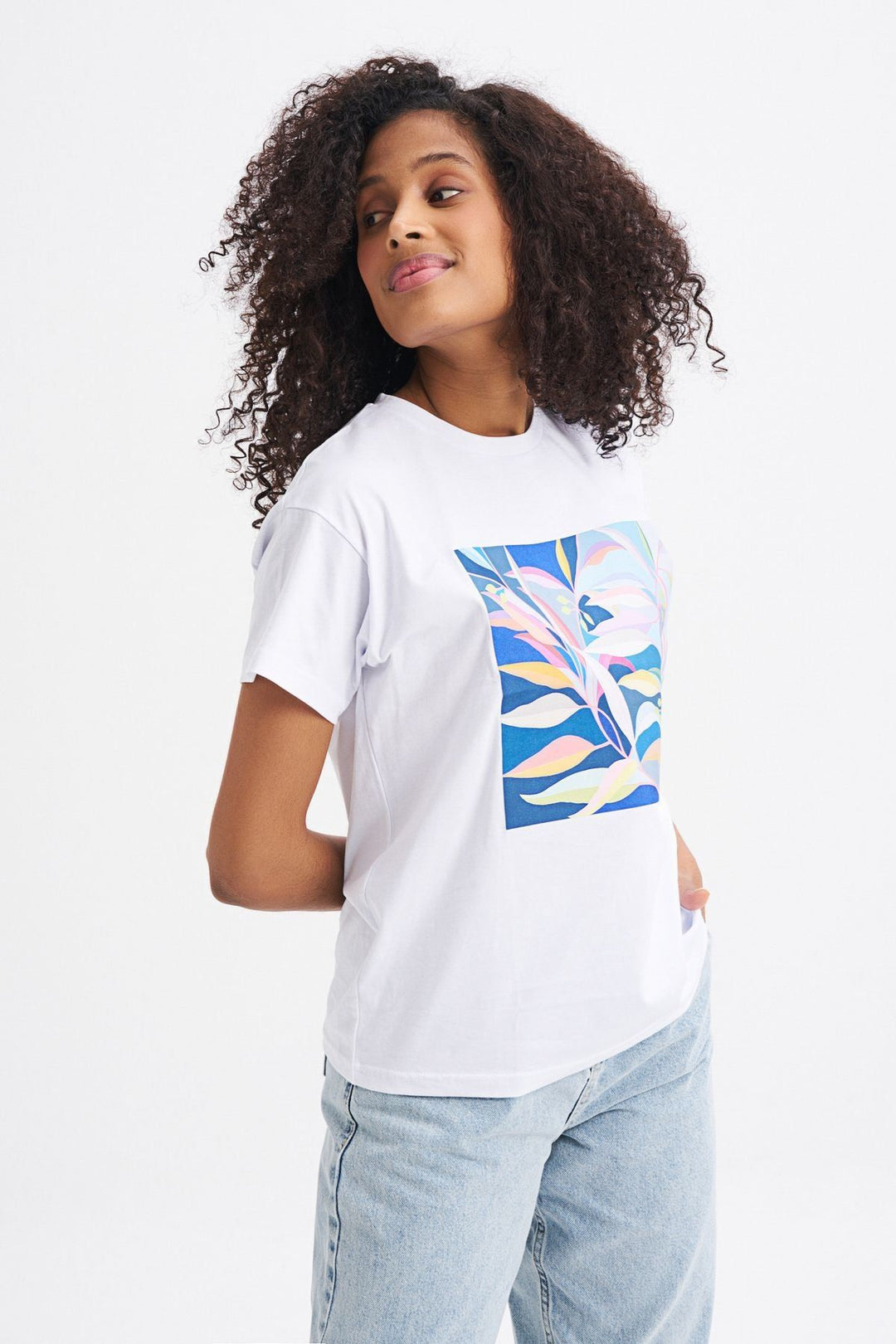 Baskılı Tişört Beyaz