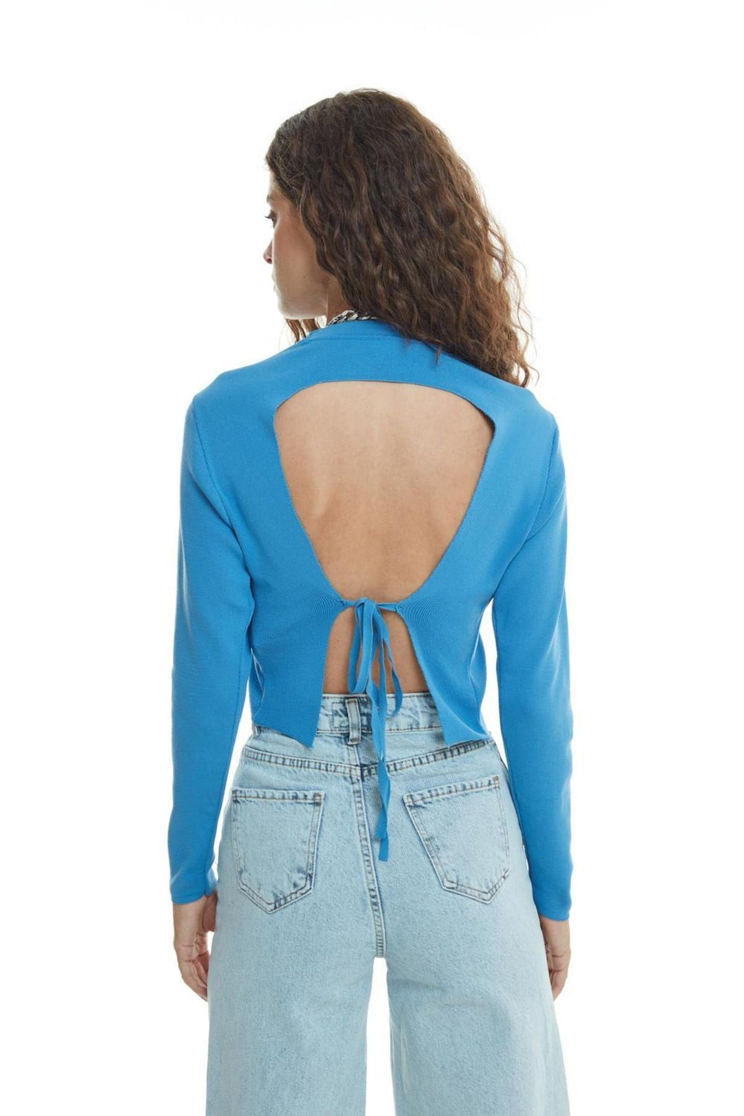 Low Back Knitwear Blue