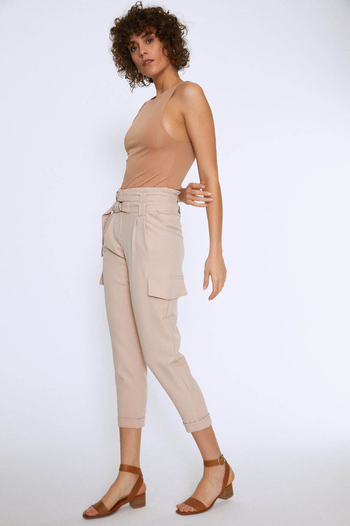 Halter Neck Bodysuit Camel