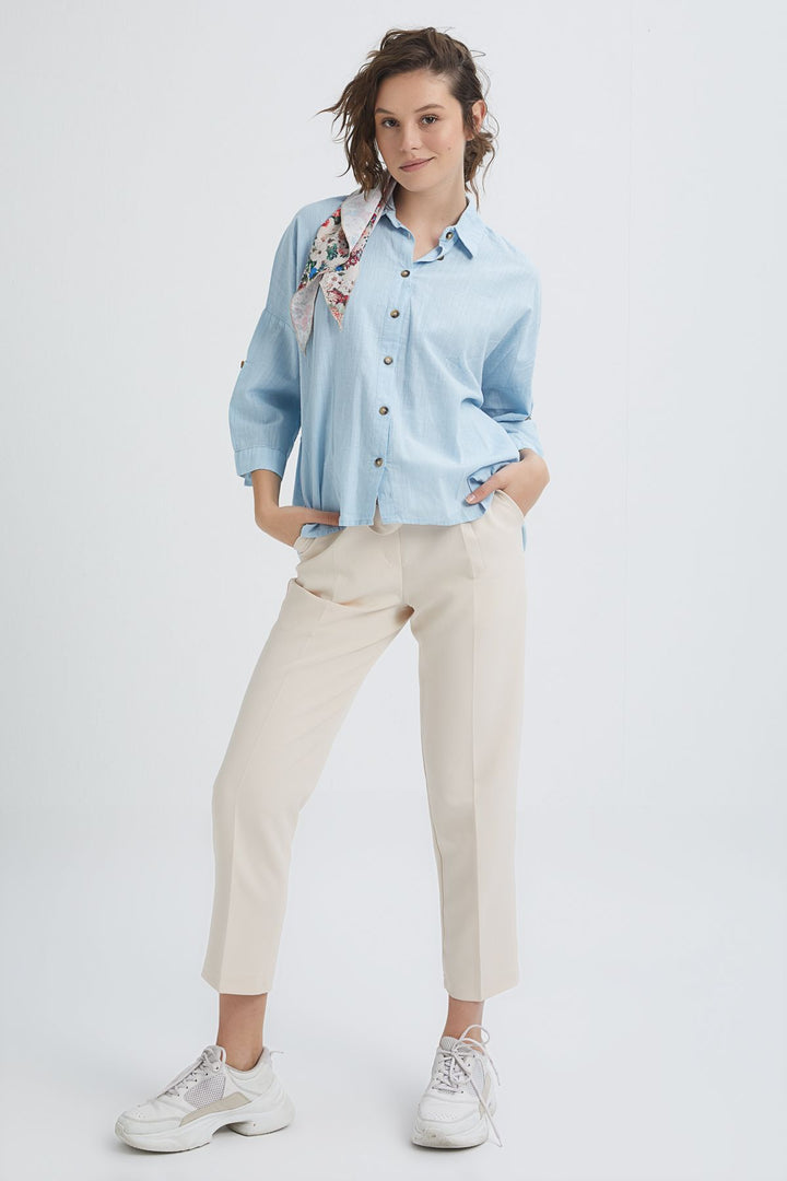 Truvakar Kol Gömlek Bebe Mavi