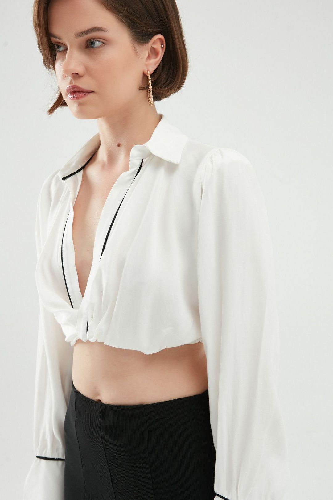 Double Breasted Blouse White