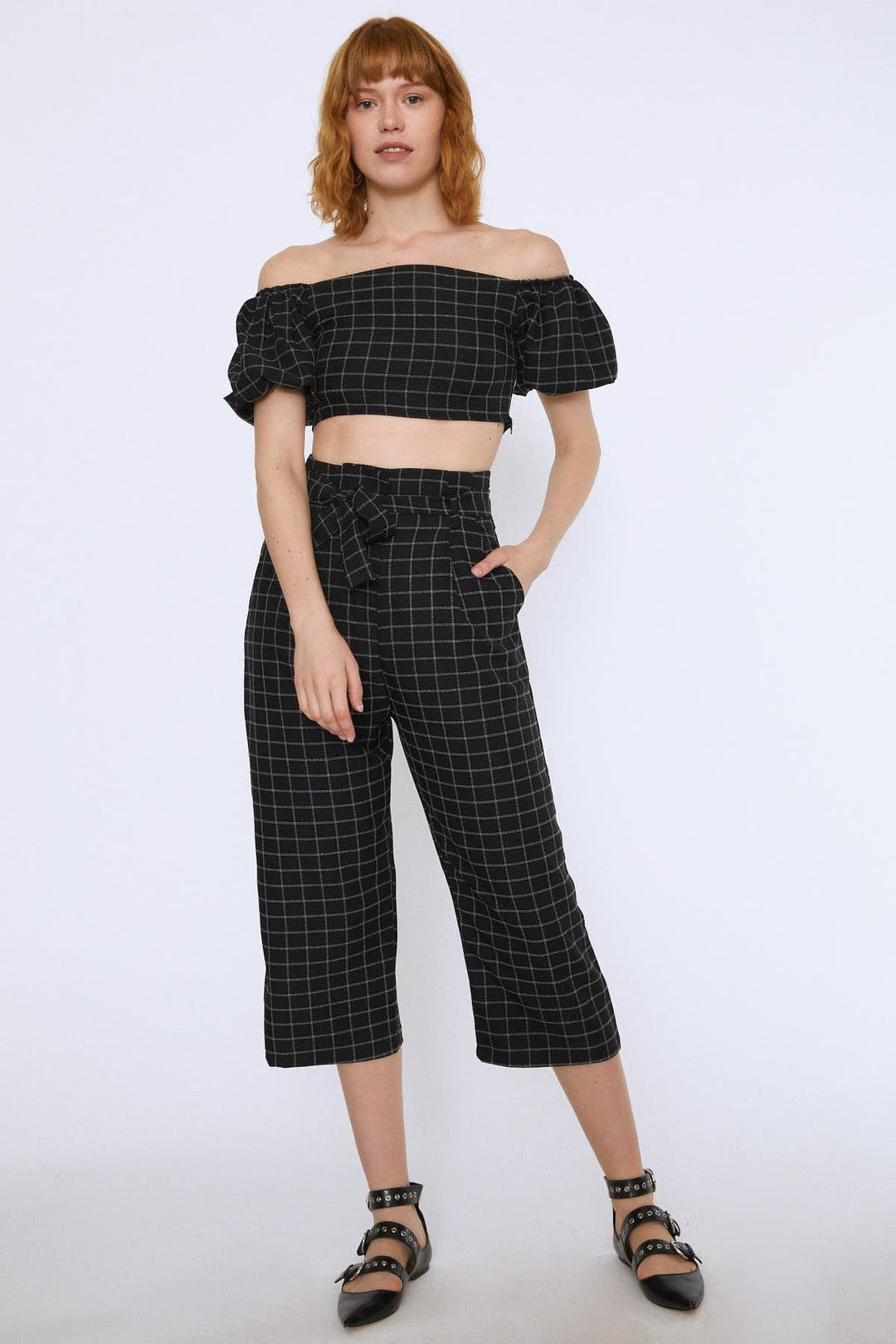 Crop Bluz Siyah