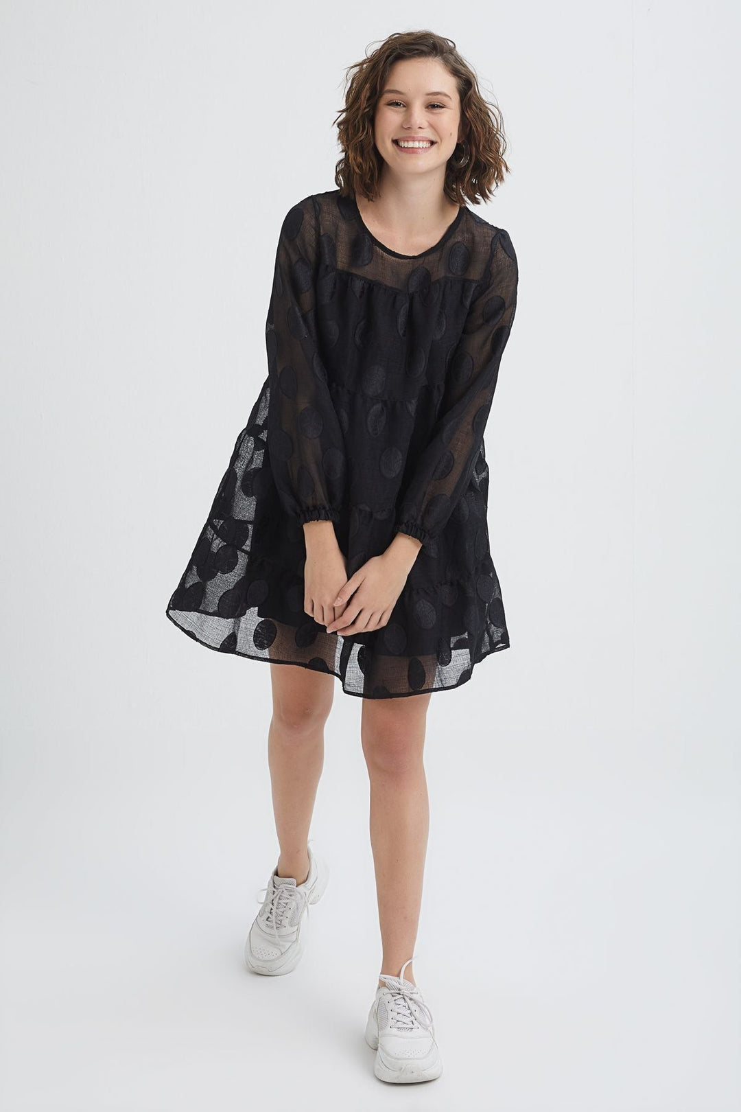 Big Polka Dot Tulle Dress Black