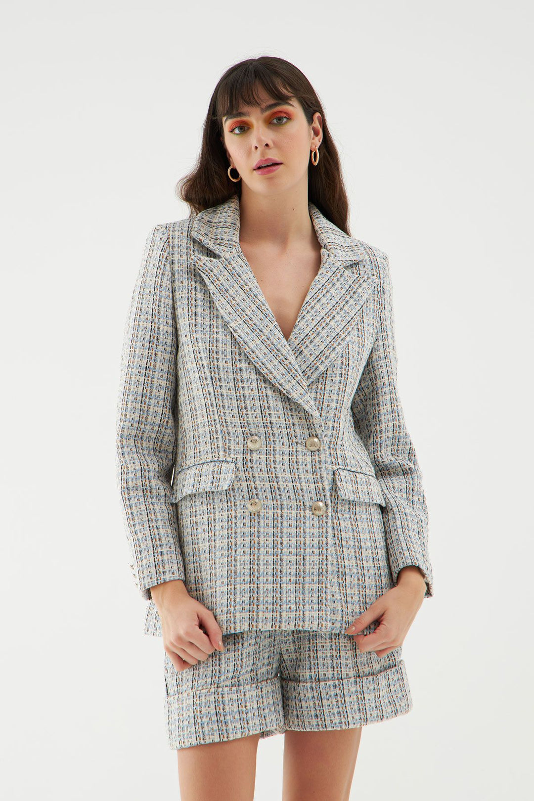 Tüvit Blazer Ceket Mavi