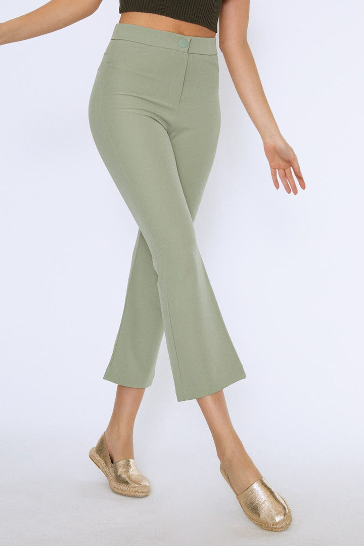 İspanyol Paça Pantolon Mint