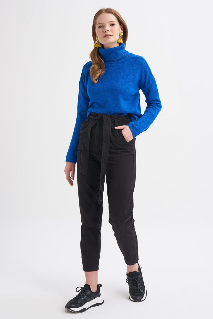 Turtleneck Sweater Sax