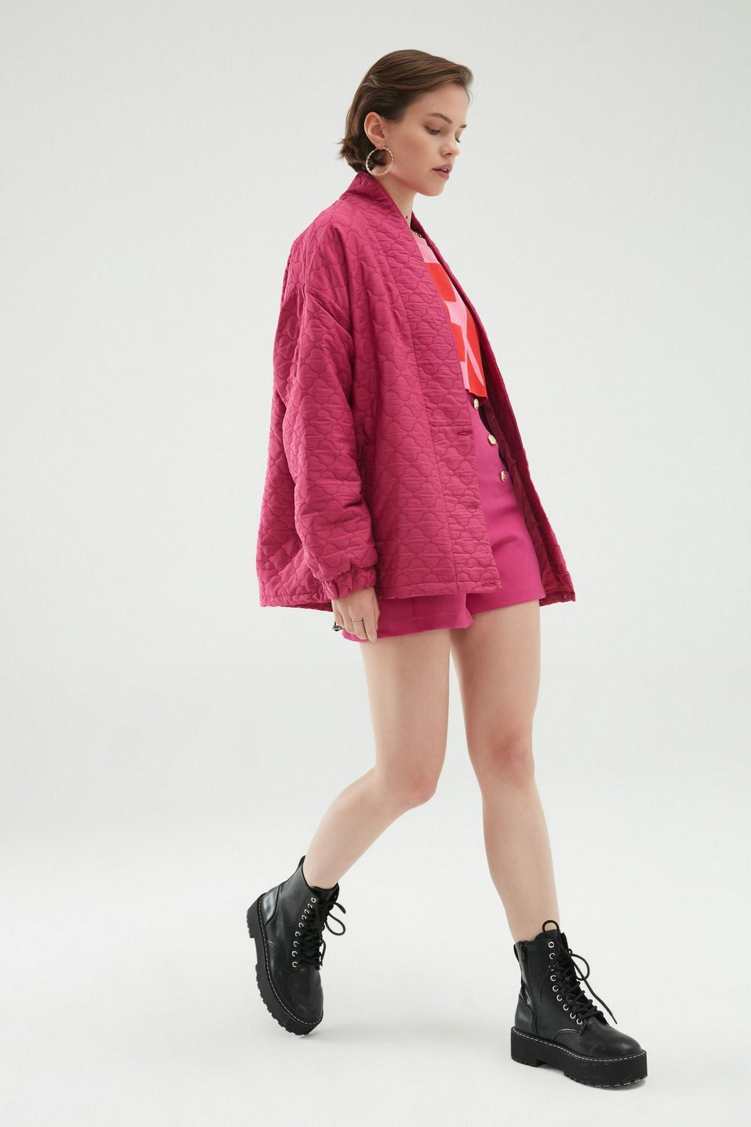 Kapitone Ceket Orkide