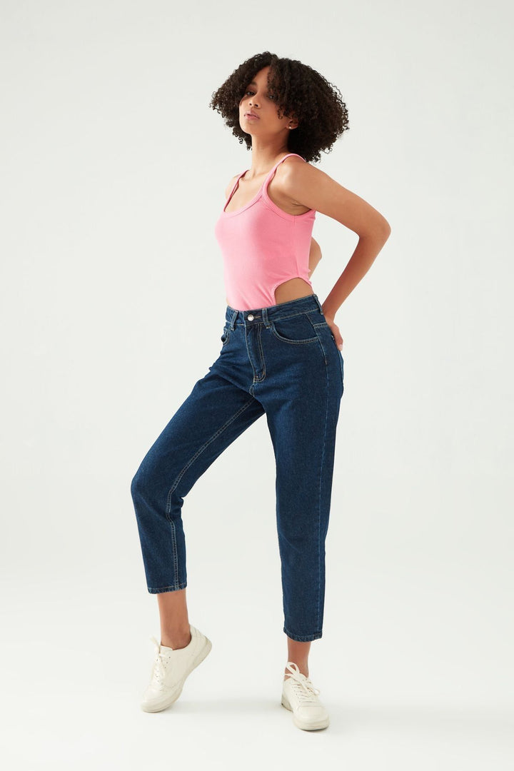 Strap Decollete Bodysuit Candy Pink