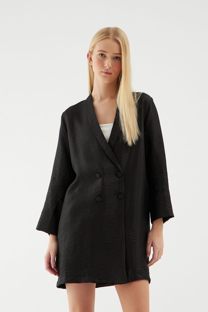 Long Blazer Jacket Black