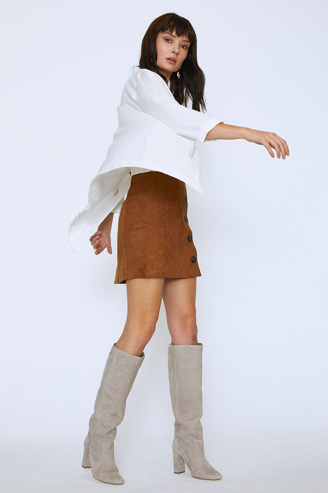 Shawl Collar Jacket Ecru