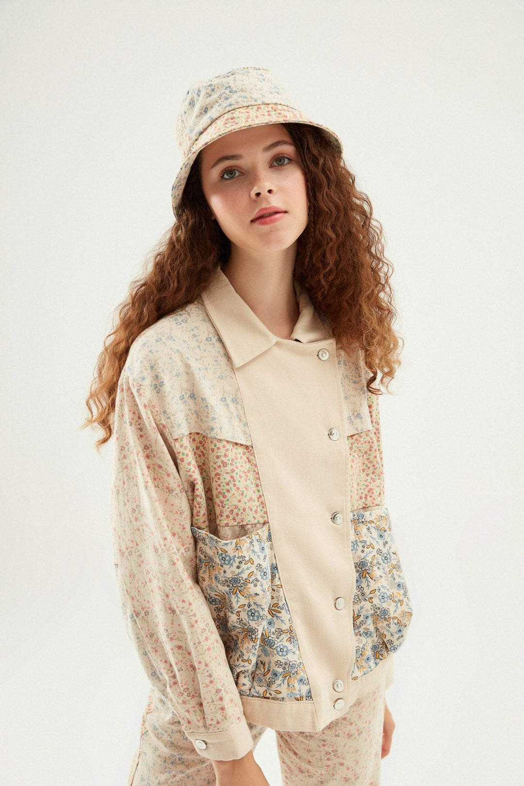 Patchwork Jacket Stone