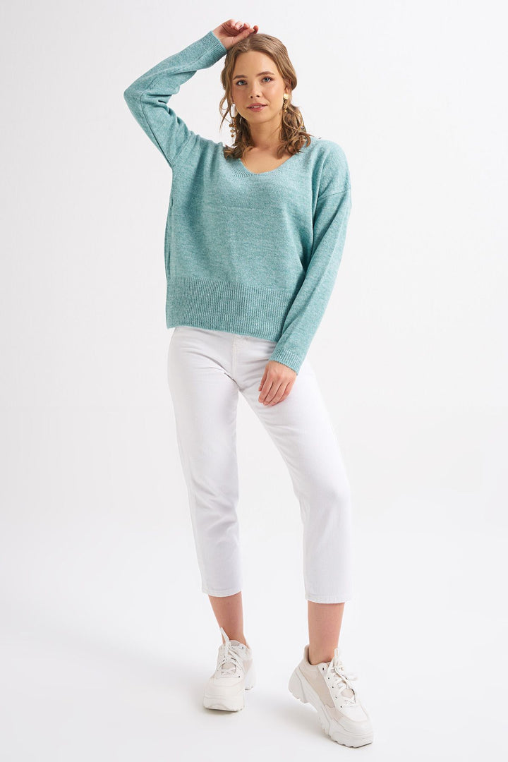 V Neck Sweater Mint