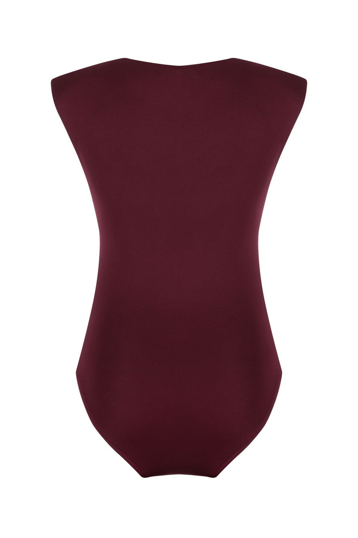 Waistcoat Bodysuit Claret Red