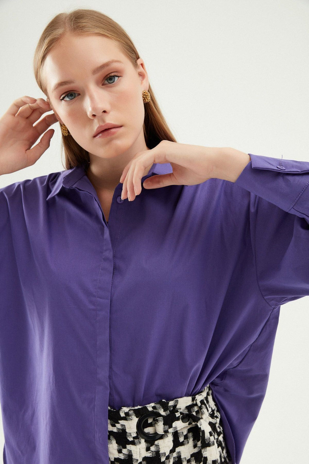 Oversize Basic Shirt Purple