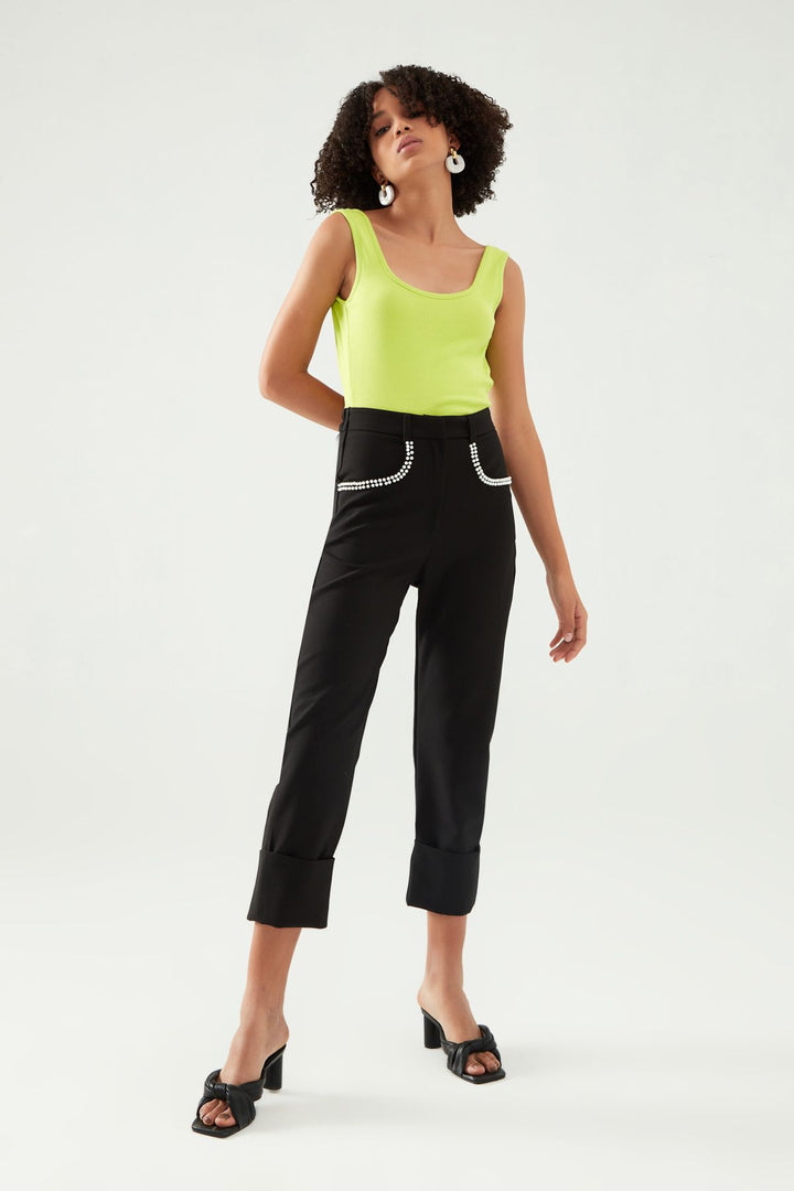 Low Back Strap Bodysuit Green