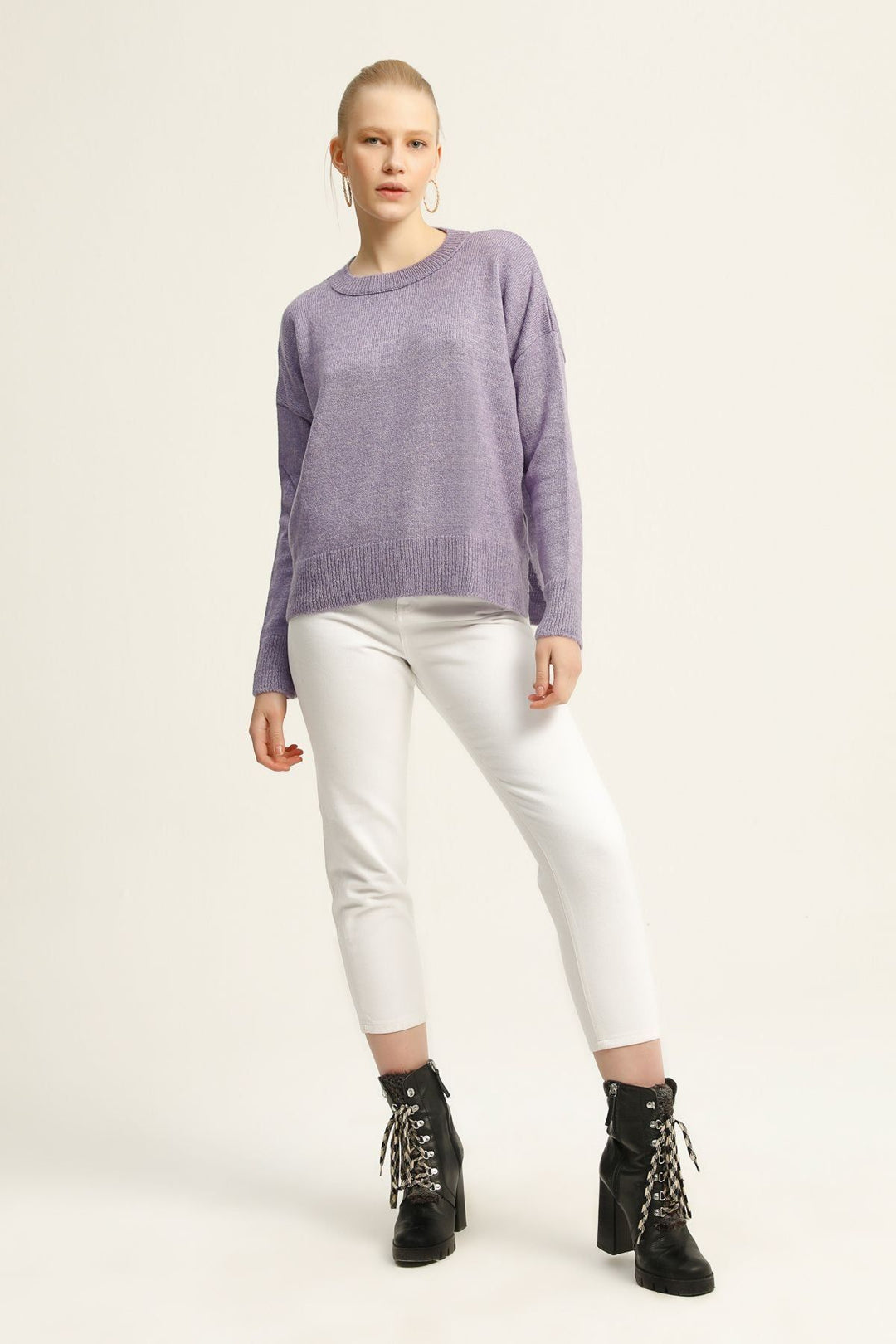 Crew Neck Sweater Lilac