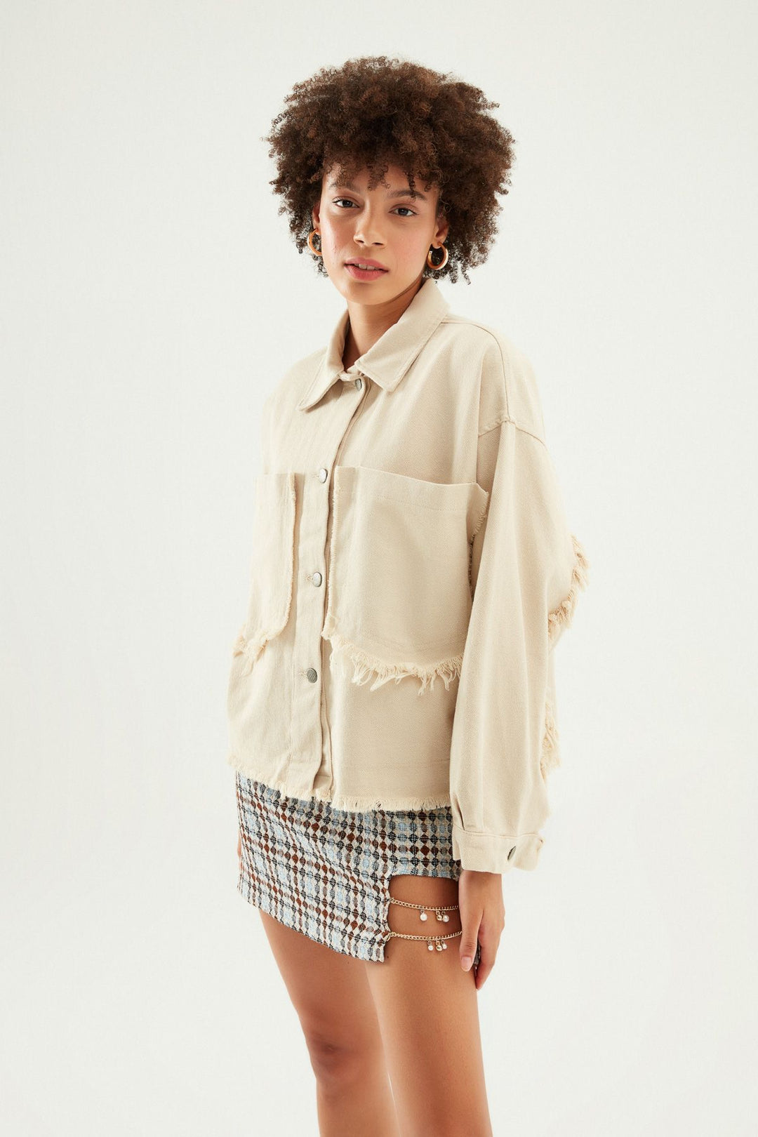 Püsküllü Ceket Taş