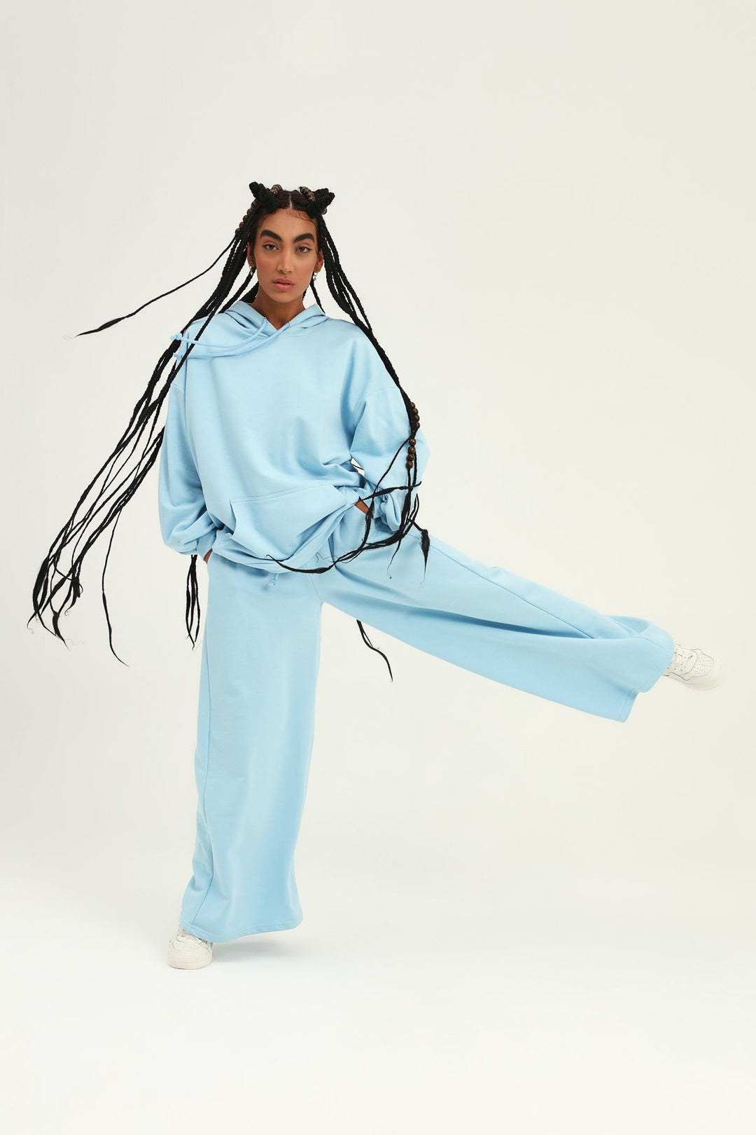 Kangaroo Pocket Hoodie Sweatshirt Blue