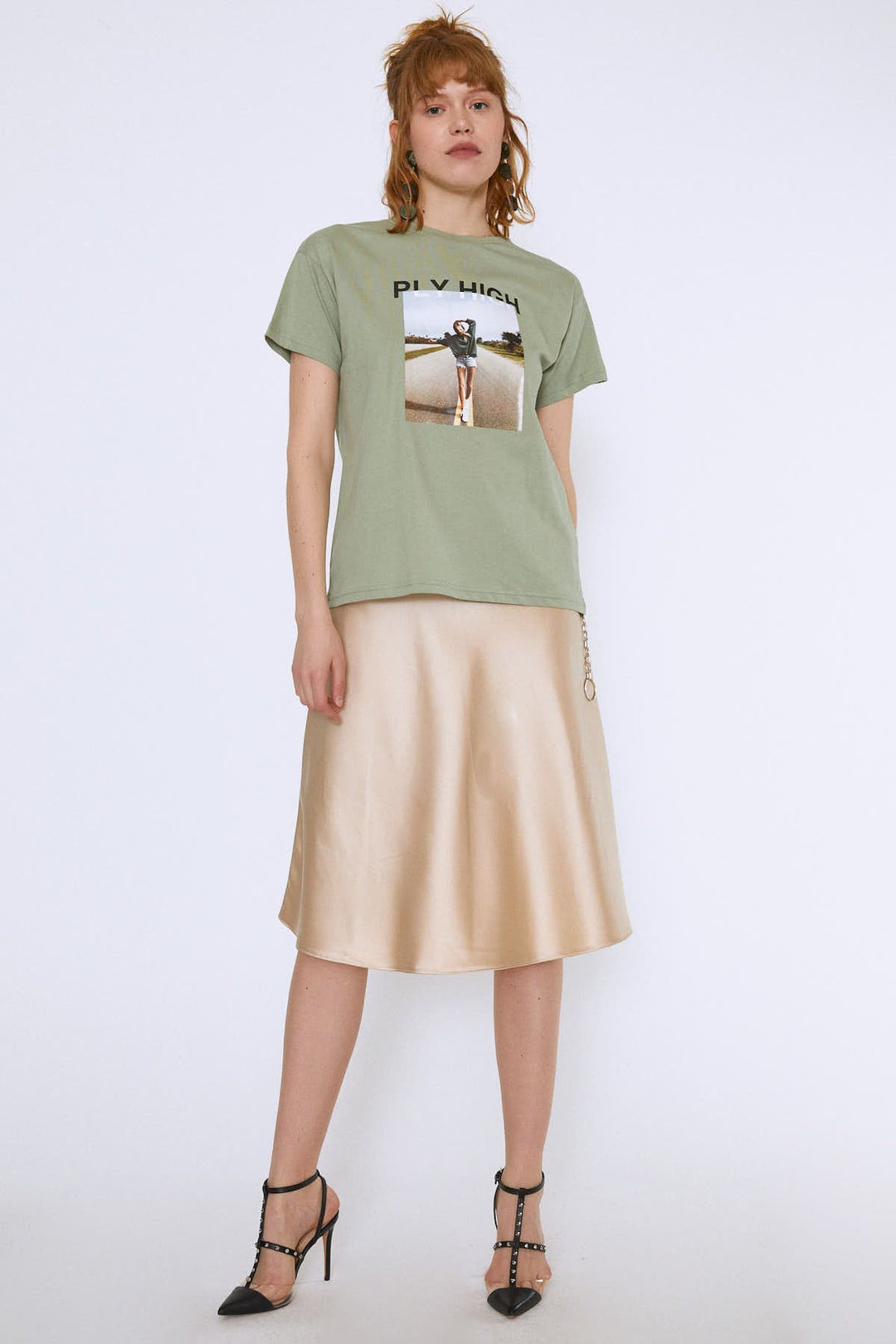 Baskılı Tişört Mint