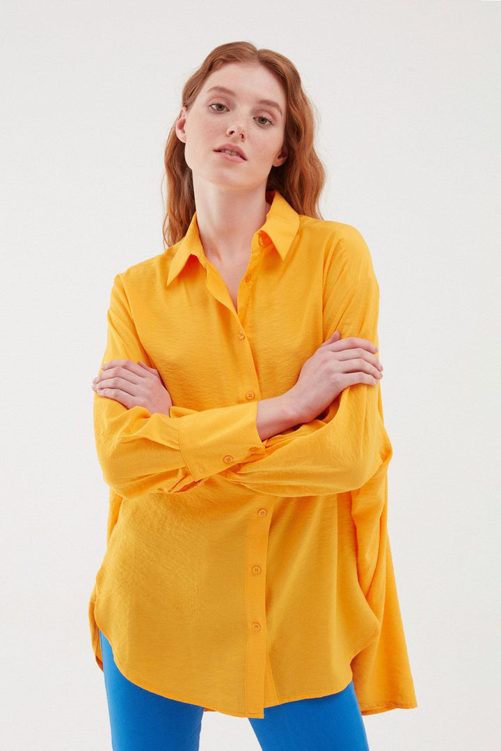 Oversize Cut Shirt Orange