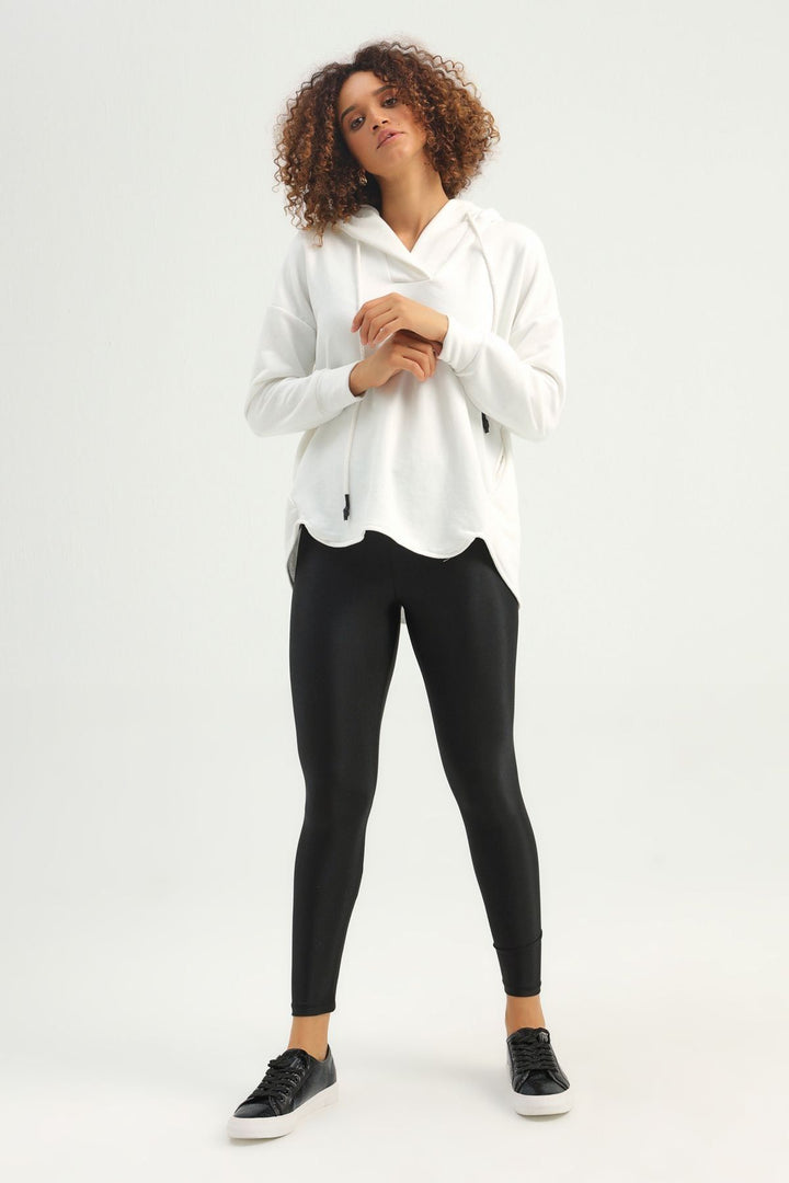 Hooded Oversize Sweatshirt Ecru