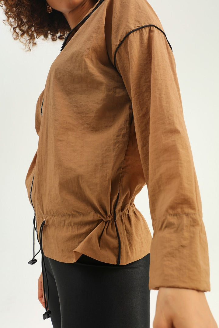 Cepli Mevsimlik Ceket Camel