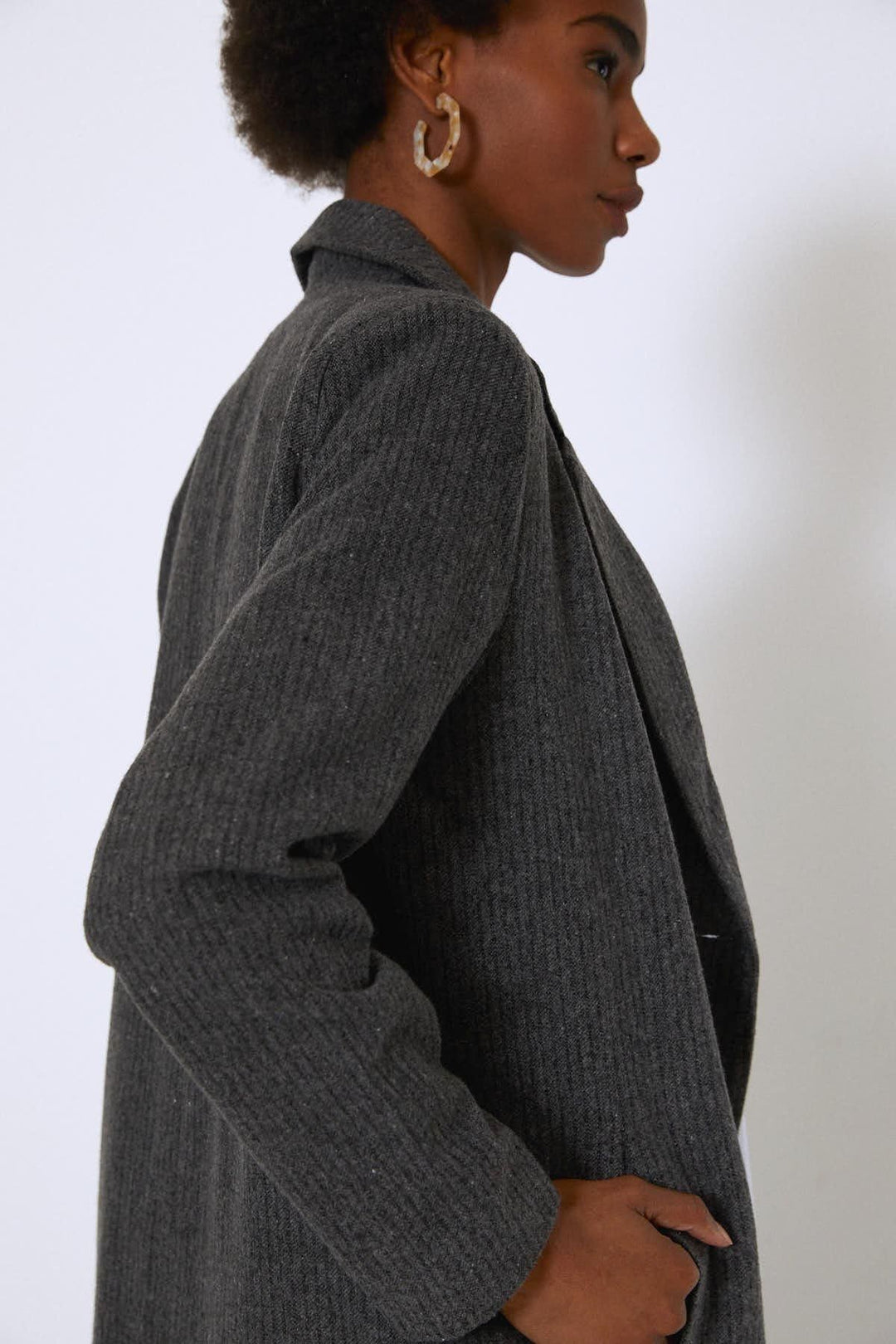 Long Cachet Coat Gray