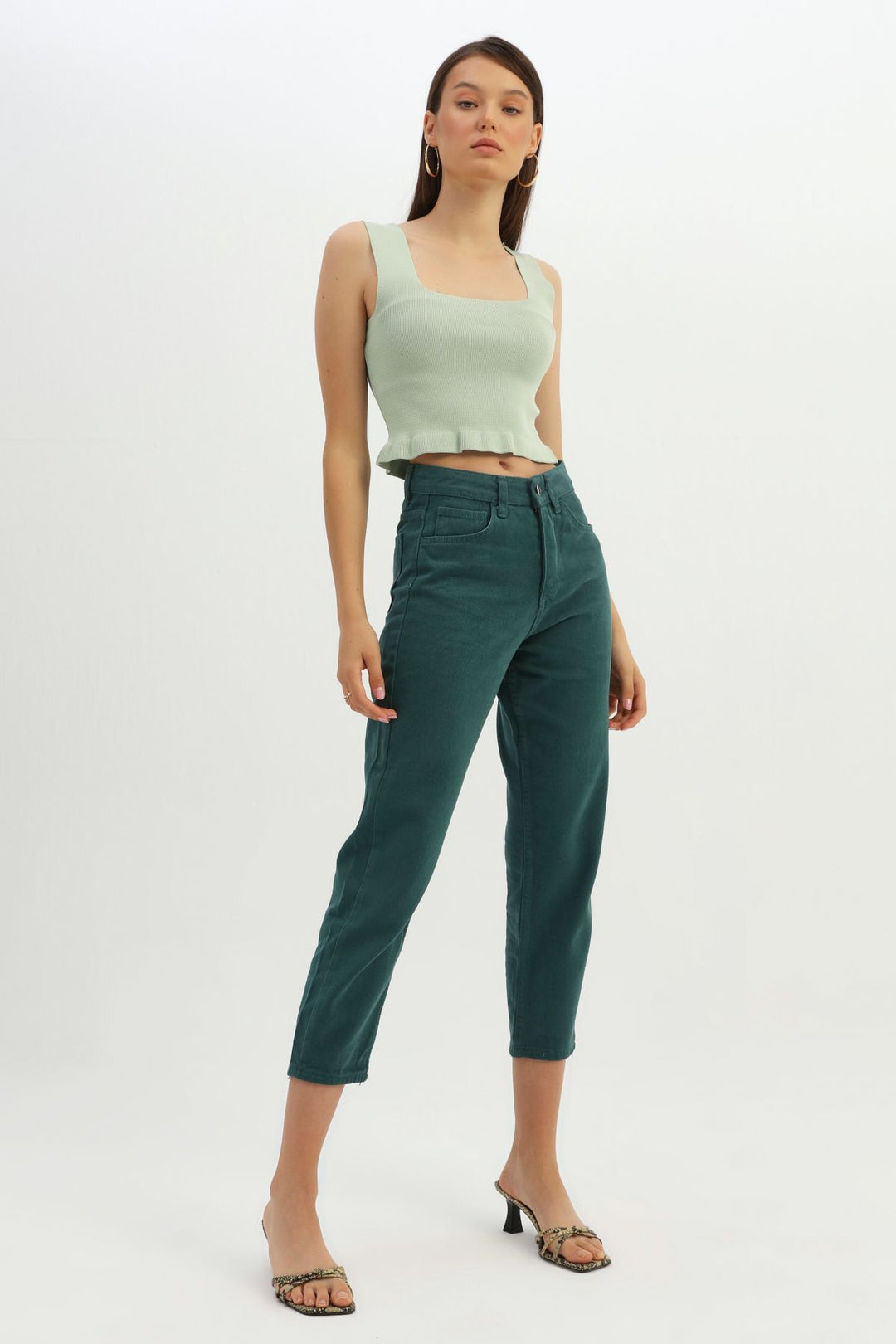 Hanging End Frilly Knitwear Mint