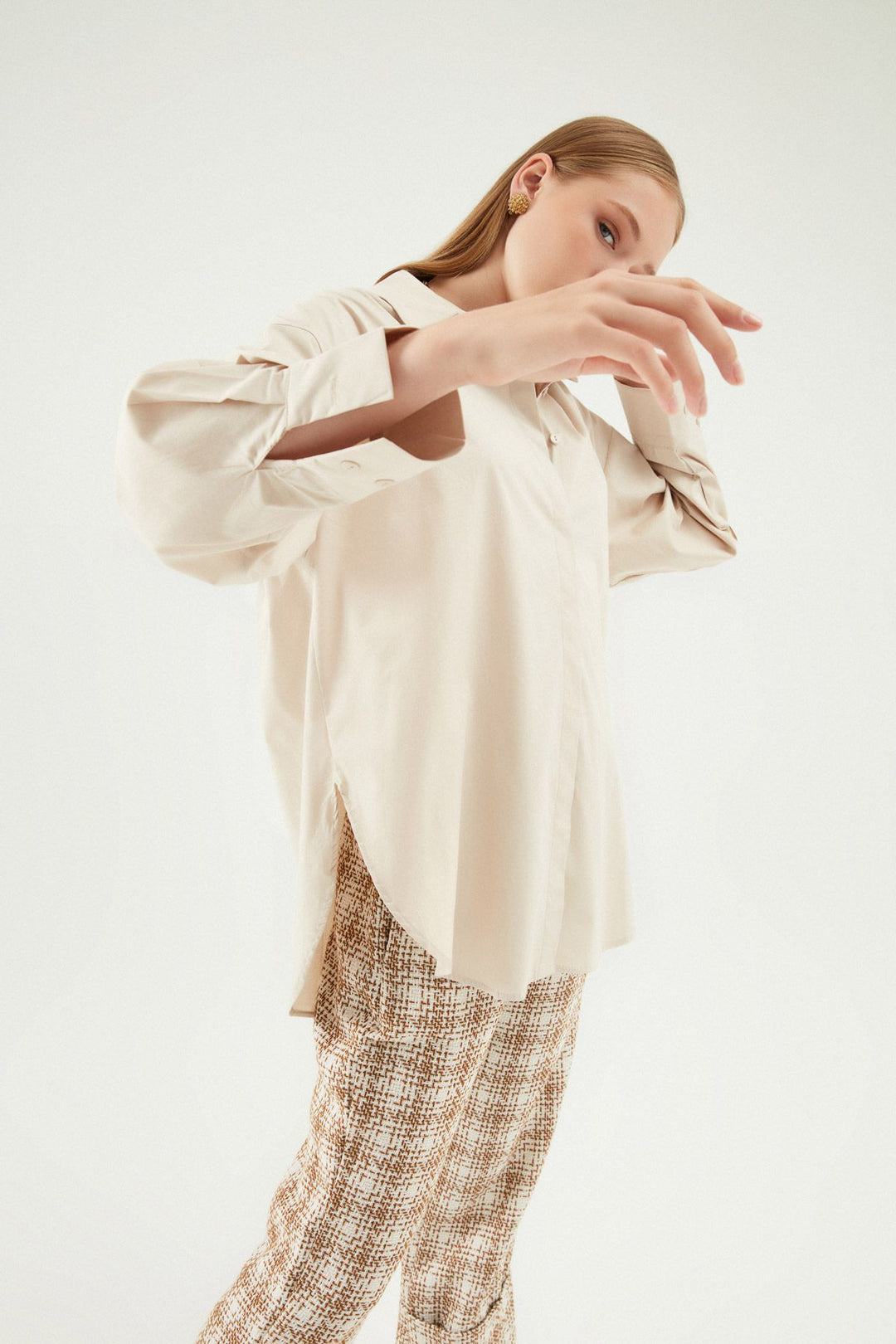 Oversize Basic Shirt Stone