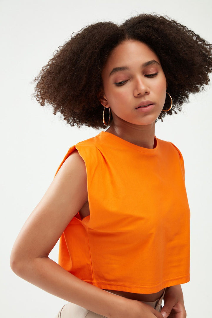 Crop Tişört Oranj