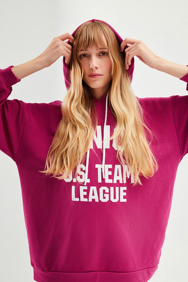 Printed Long Sweatshirt Orchid