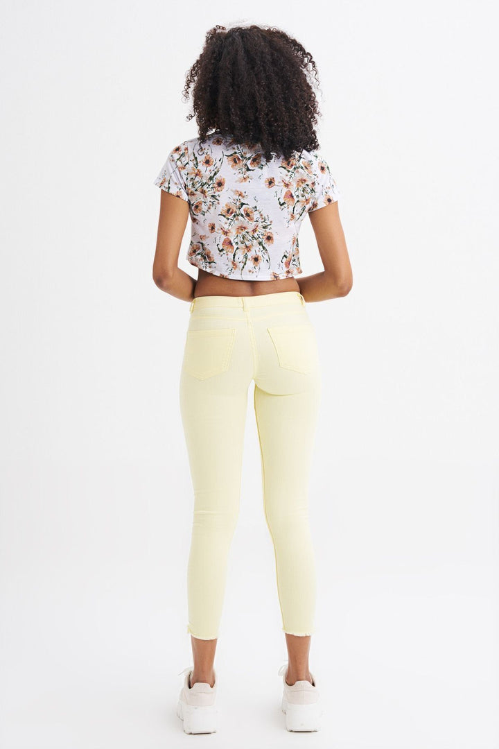 Pocket Skinny Pants Yellow